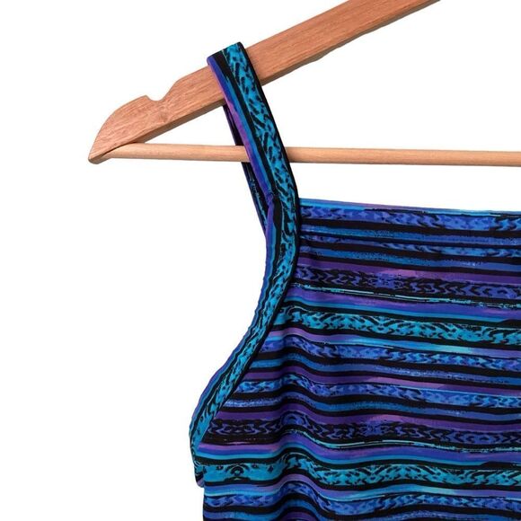 Miraclesuit Blue Secret Sanskrit Gaia One Piece Swimwear in Size US 8 - Picture 7 of 12